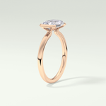 2.0 CT Radiant Cut Half Bezel Lab Grown Diamond Engagement Ring