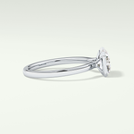 2.0 CT Radiant Cut Half Bezel Lab Grown Diamond Engagement Ring