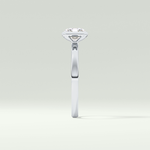 2.0 CT Radiant Cut Half Bezel Lab Grown Diamond Engagement Ring