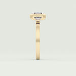 2.0 CT Asscher Cut Half Bezel Lab-Grown Diamond Engagement Ring 4