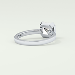 2.0 CT Asscher Cut Half Bezel Lab-Grown Diamond Engagement Ring 14