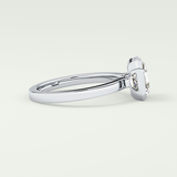 2.0 CT Asscher Cut Half Bezel Lab-Grown Diamond Engagement Ring 15