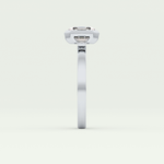 2.0 CT Asscher Cut Half Bezel Lab-Grown Diamond Engagement Ring 16
