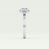 2.0 CT Asscher Cut Half Bezel Lab-Grown Diamond Engagement Ring 16
