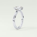 2.0 CT Asscher Cut Half Bezel Lab-Grown Diamond Engagement Ring 17