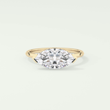 2.0 CT East West Marquise Cut Solitaire Lab-Grown Diamond Engagement Ring 1