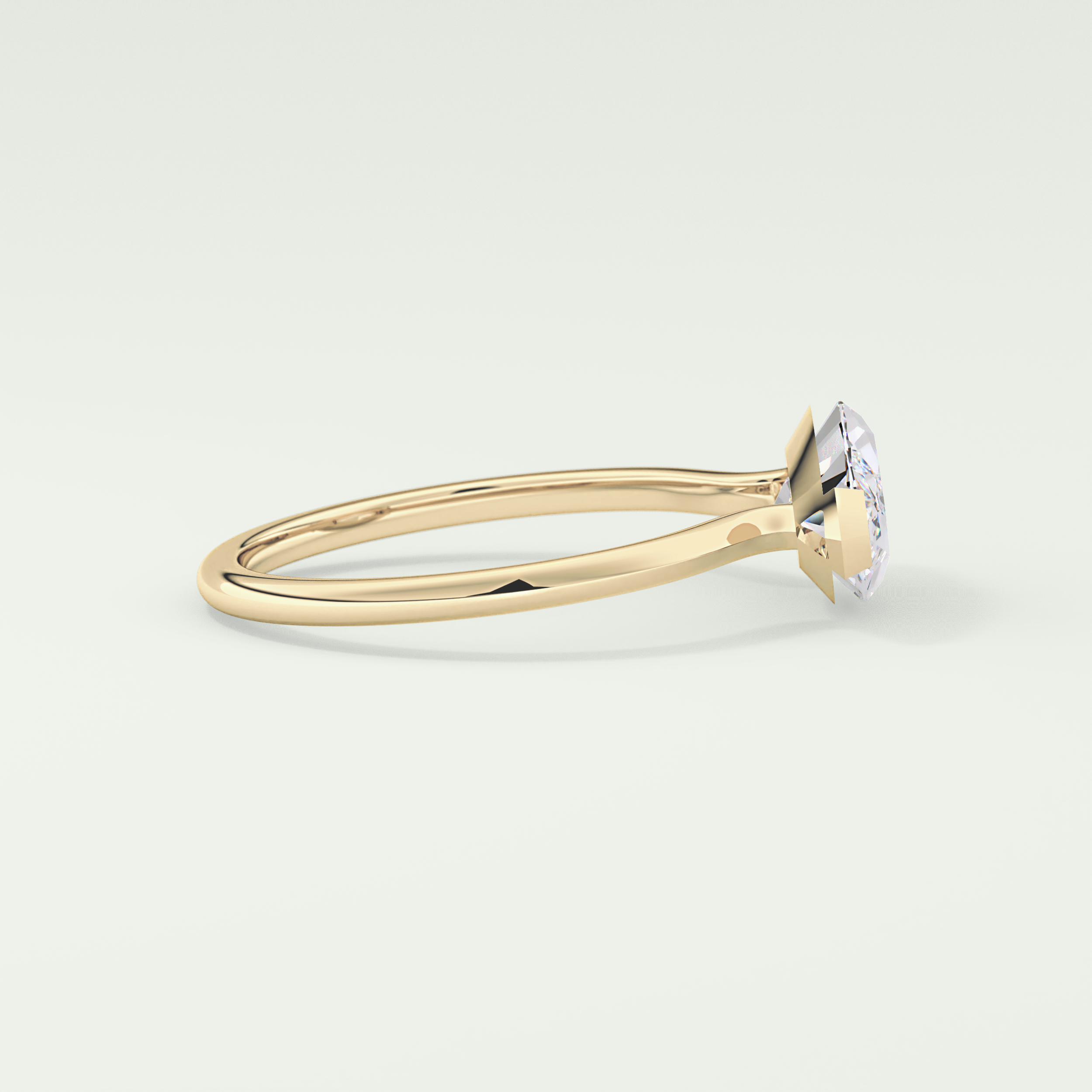 2.0 CT East West Marquise Cut Solitaire Lab-Grown Diamond Engagement Ring 3