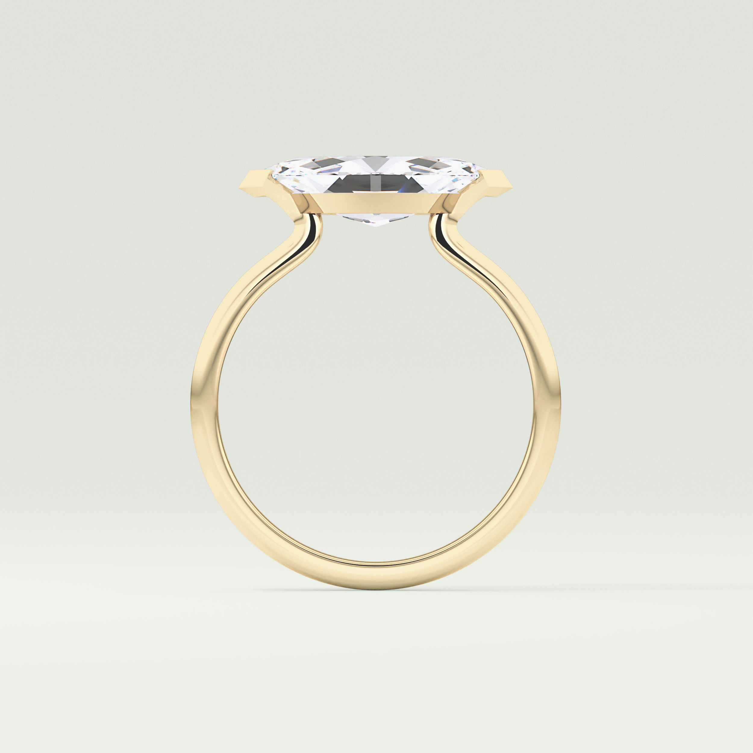 2.0 CT East West Marquise Cut Solitaire Lab-Grown Diamond Engagement Ring 6