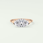 2.0 CT East West Marquise Cut Solitaire Lab-Grown Diamond Engagement Ring 7