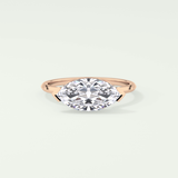 2.0 CT East West Marquise Cut Solitaire Lab-Grown Diamond Engagement Ring 7