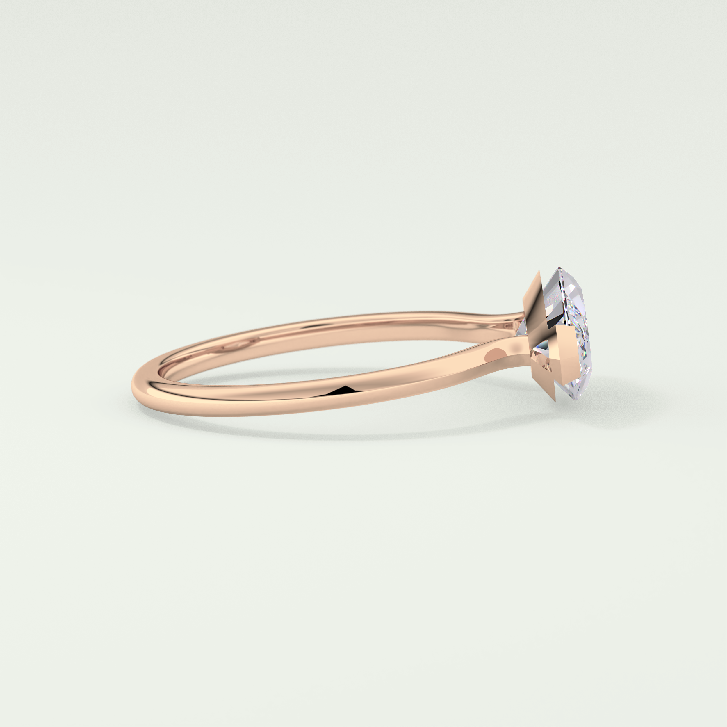 2.0 CT East West Marquise Cut Solitaire Lab-Grown Diamond Engagement Ring 9
