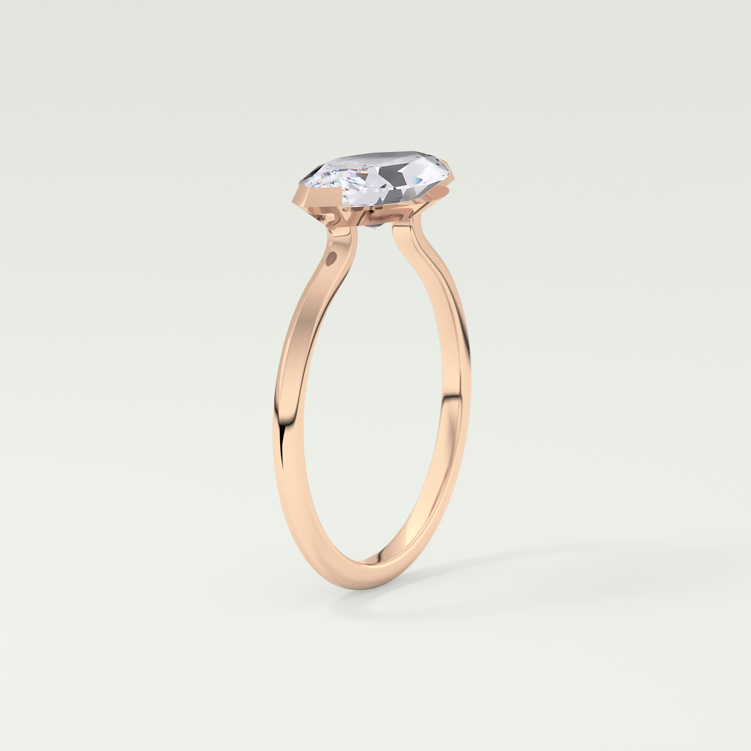 2.0 CT East West Marquise Cut Solitaire Lab-Grown Diamond Engagement Ring 11