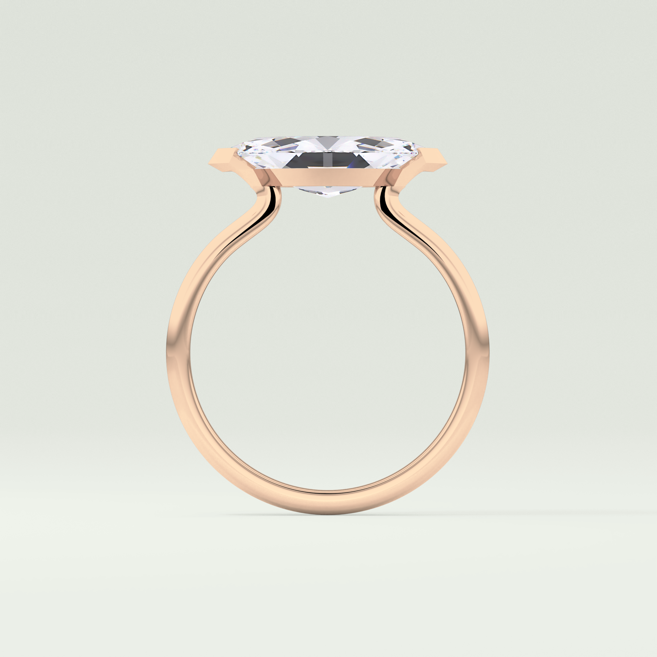 2.0 CT East West Marquise Cut Solitaire Lab-Grown Diamond Engagement Ring 12