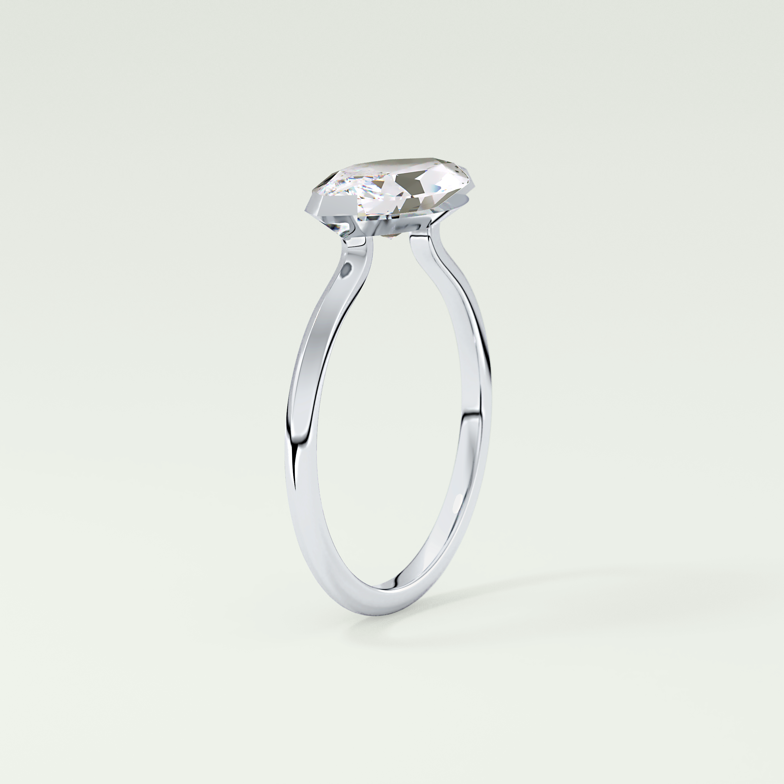 2.0 CT East West Marquise Cut Solitaire Lab-Grown Diamond Engagement Ring 17