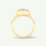 2.0 CT Round Cut Bezel Moissanite Engagement Ring