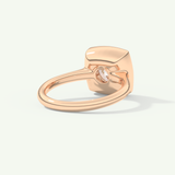 2.0 CT Round Cut Bezel Lab-Grown Diamond Engagement Ring