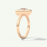 2.0 CT Round Cut Bezel Lab-Grown Diamond Engagement Ring