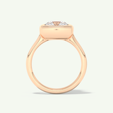 2.0 CT Round Cut Bezel Moissanite Engagement Ring