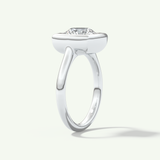 2.0 CT Round Cut Bezel Moissanite Engagement Ring