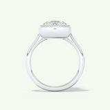 2.0 CT Round Cut Bezel Moissanite Engagement Ring
