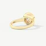 2.0 CT Cushion Cut Bezel Lab-Grown Diamond Engagement Ring