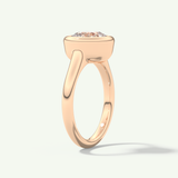 2.0 CT Cushion Cut Bezel Moissanite Engagement Ring