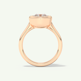 2.0 CT Cushion Cut Bezel Moissanite Engagement Ring