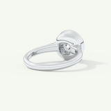 2.0 CT Cushion Cut Bezel Moissanite Engagement Ring