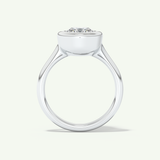 2.0 CT Cushion Cut Bezel Moissanite Engagement Ring