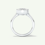 2.0 CT Emerald Cut Bezel Moissanite Engagement Ring
