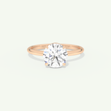2.0 CT Round Cut Solitaire Lab-Grown Diamond Engagement Ring