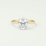 2.0 CT Oval Cut Solitaire Lab-Grown Diamond Engagement Ring 1