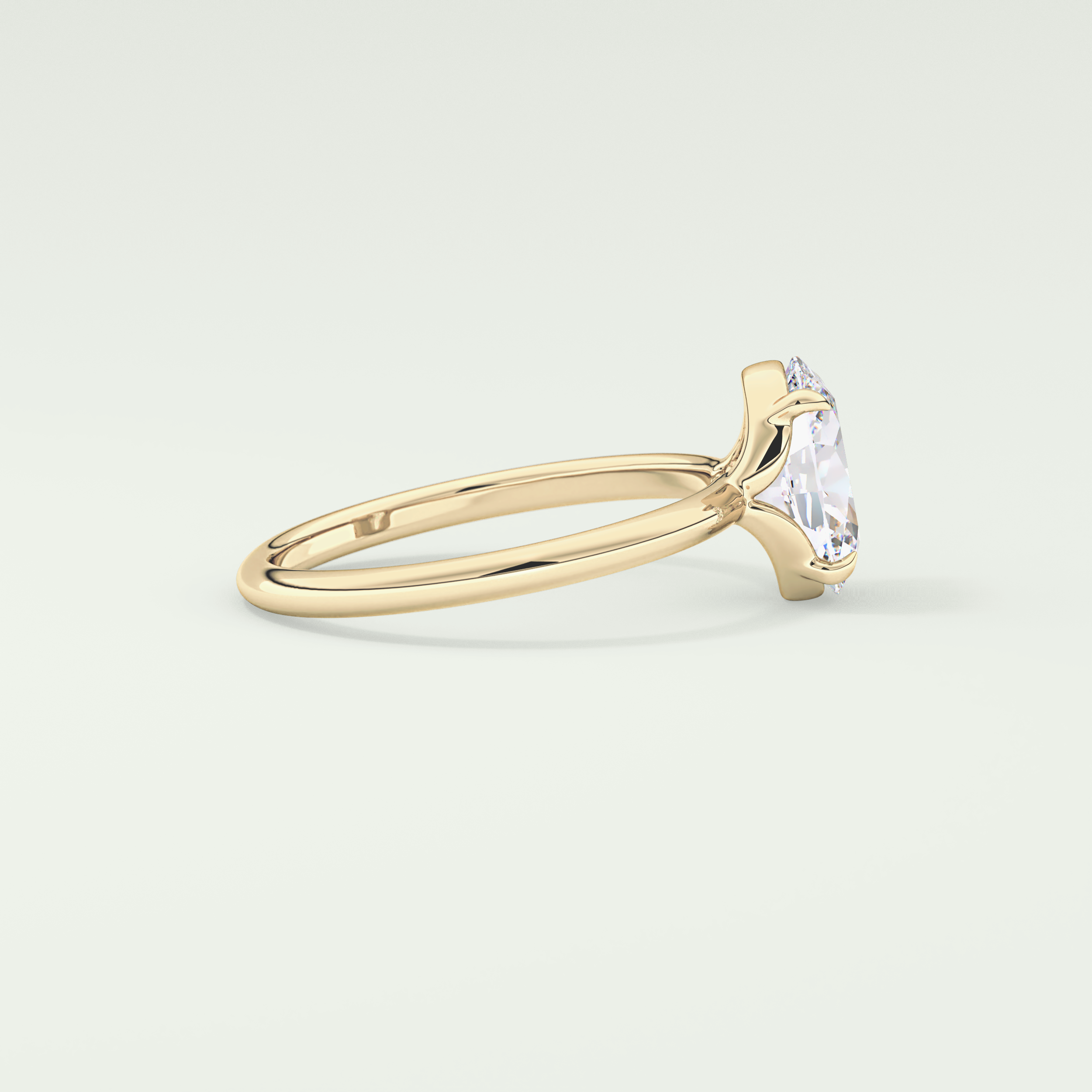 2.0 CT Oval Cut Solitaire Lab-Grown Diamond Engagement Ring 3