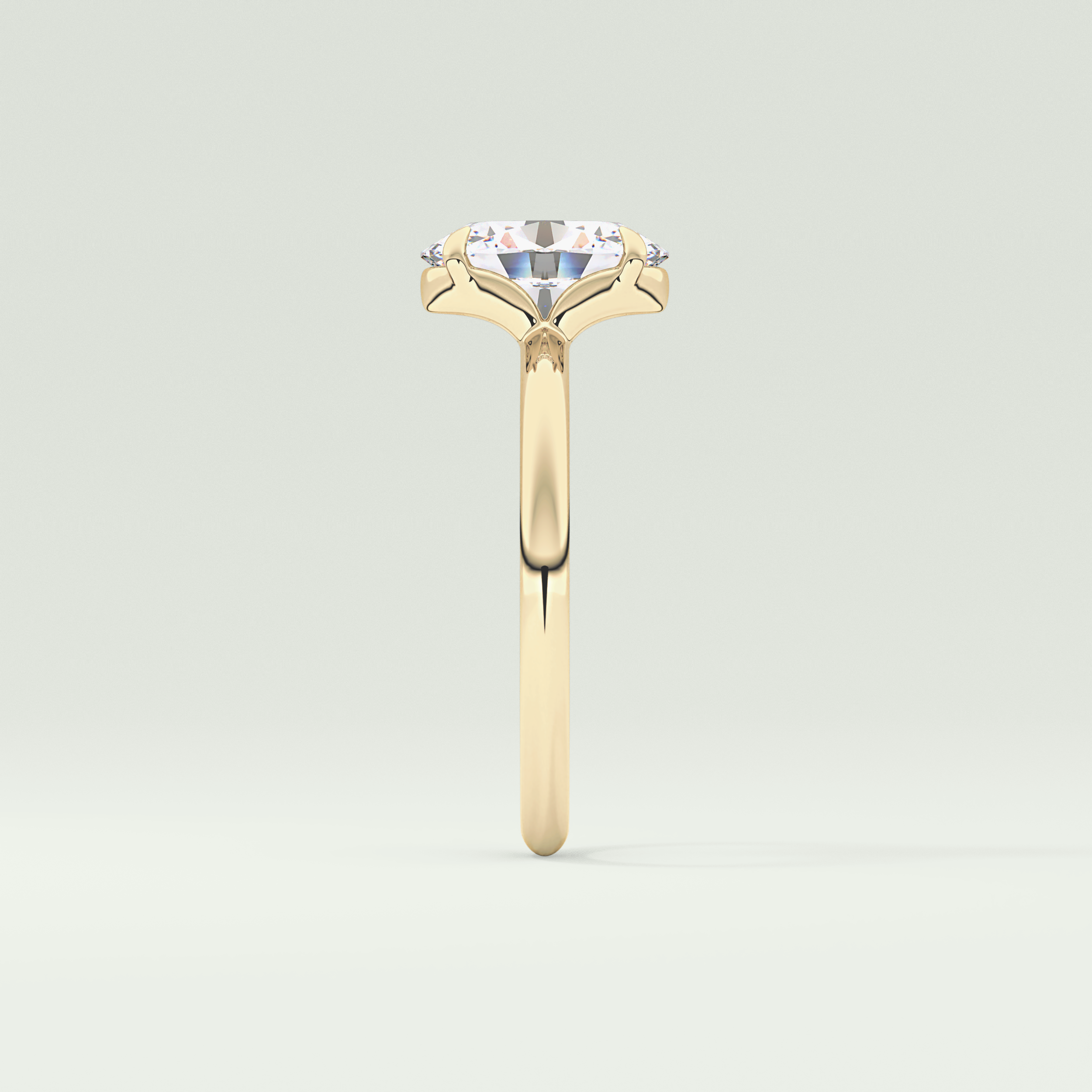 2.0 CT Oval Cut Solitaire Lab-Grown Diamond Engagement Ring 4