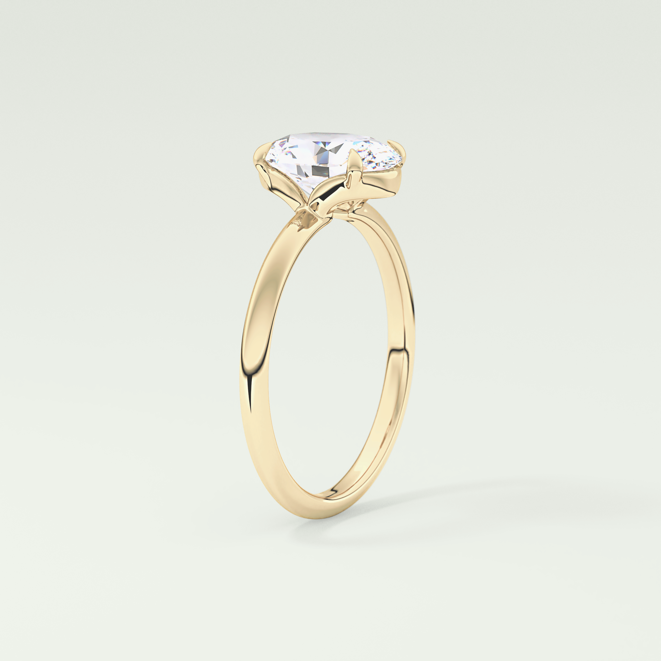 2.0 CT Oval Cut Solitaire Lab-Grown Diamond Engagement Ring 5