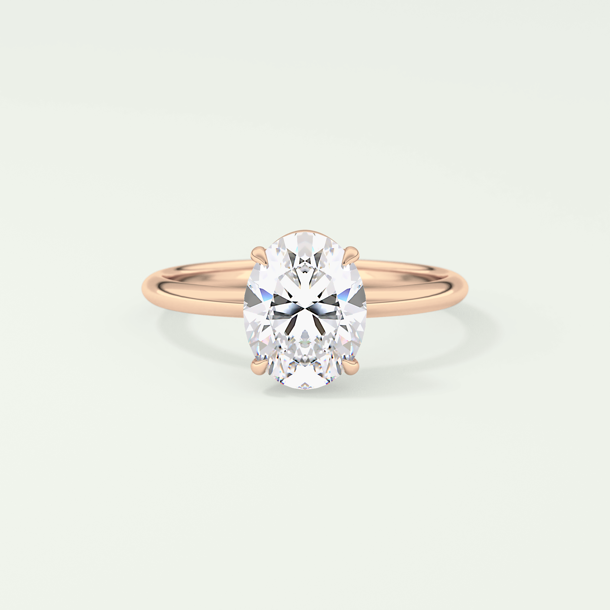 2.0 CT Oval Cut Solitaire Lab-Grown Diamond Engagement Ring 7