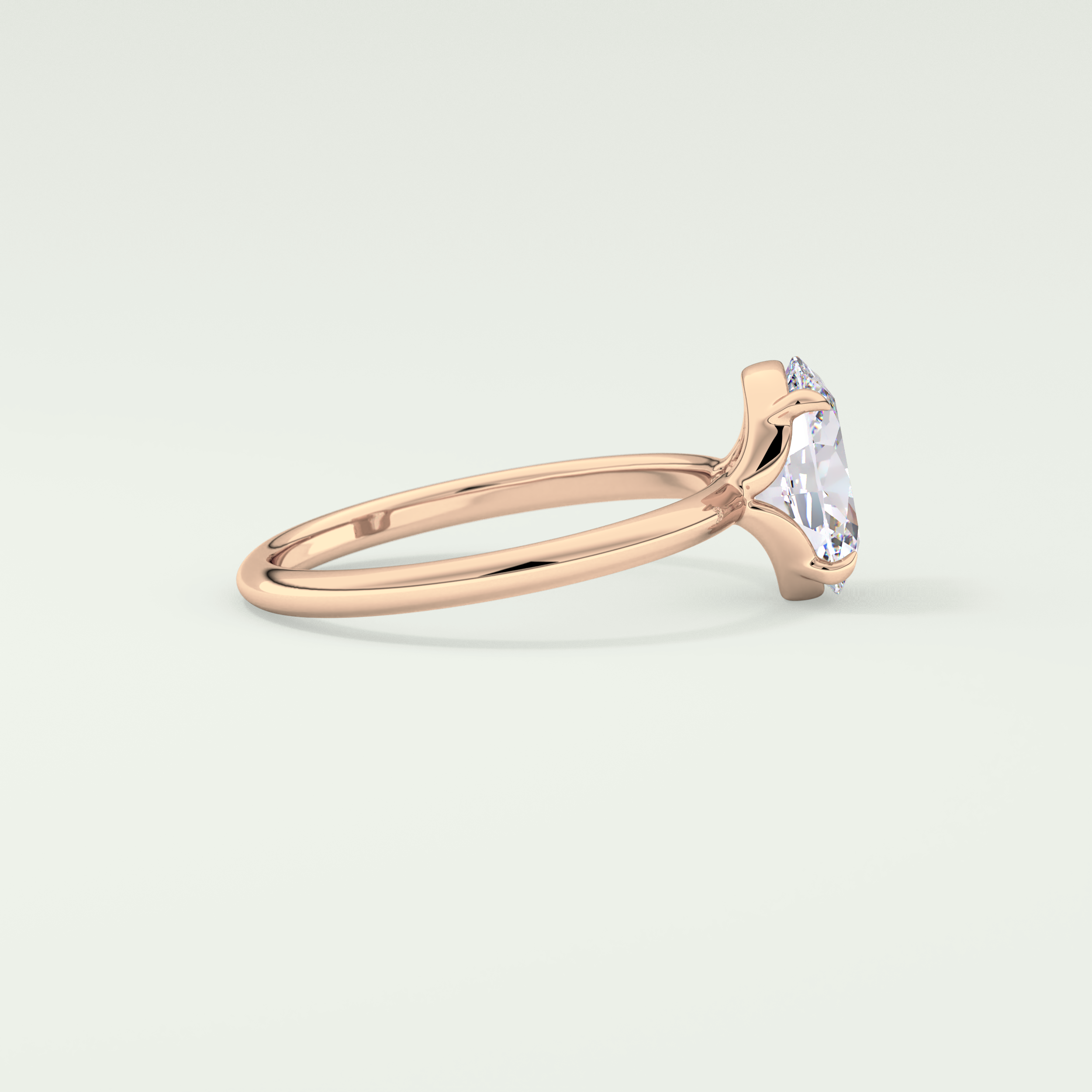 2.0 CT Oval Cut Solitaire Lab-Grown Diamond Engagement Ring 9