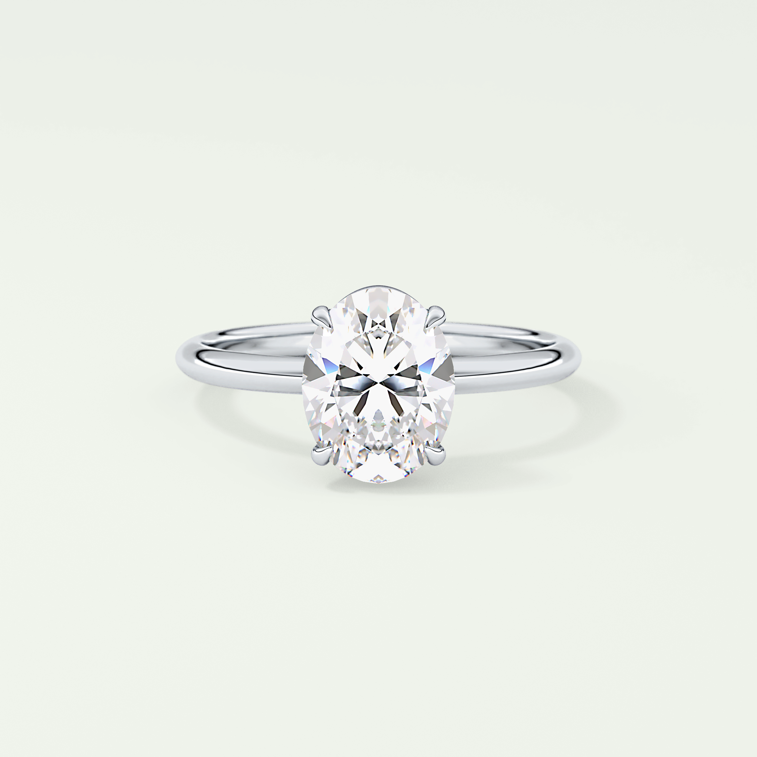 2.0 CT Oval Cut Solitaire Lab-Grown Diamond Engagement Ring 13