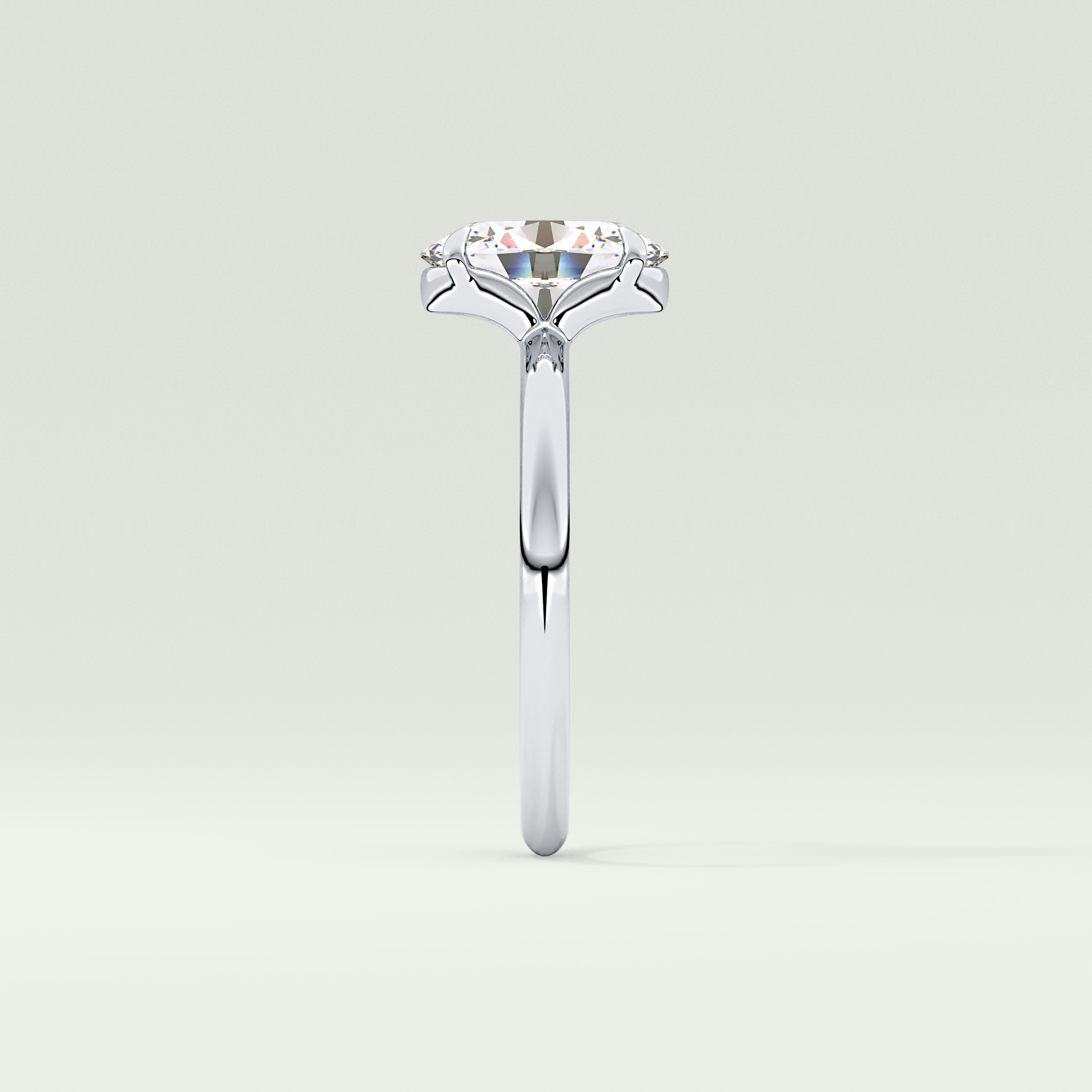 2.0 CT Oval Cut Solitaire Lab-Grown Diamond Engagement Ring 16
