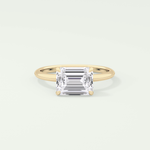 2.0 CT Emerald Cut Solitaire Lab Grown Diamond Engagement Ring 1