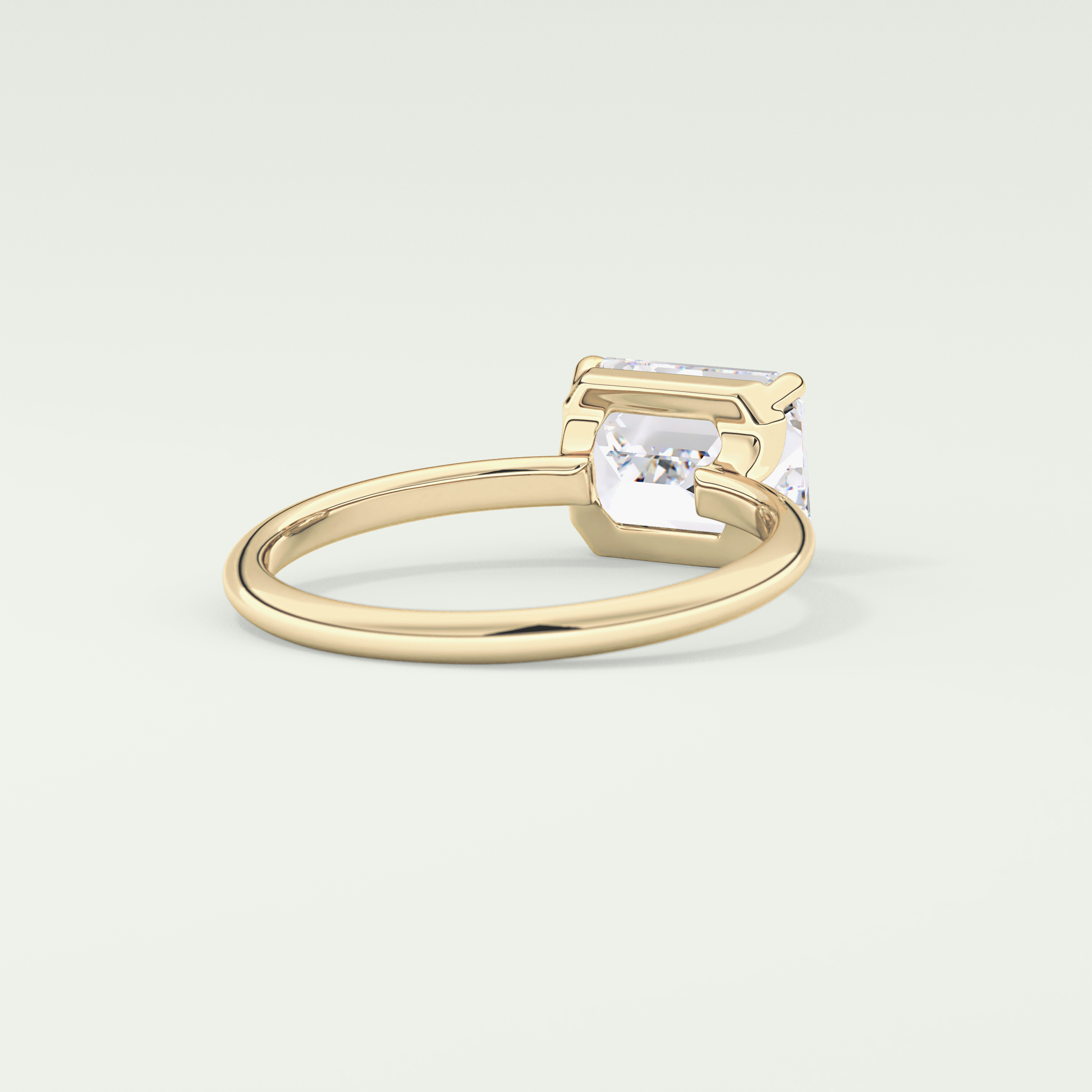 2.0 CT Emerald Cut Solitaire Lab Grown Diamond Engagement Ring 2