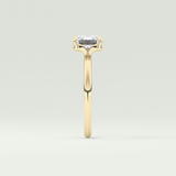 2.0 CT Emerald Cut Solitaire Lab Grown Diamond Engagement Ring 4