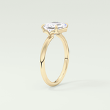 2.0 CT Emerald Cut Solitaire Lab Grown Diamond Engagement Ring 5
