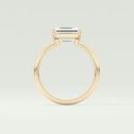 2.0 CT Emerald Cut Solitaire Lab Grown Diamond Engagement Ring 6