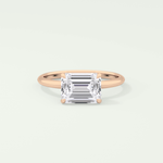 2.0 CT Emerald Cut Solitaire Lab Grown Diamond Engagement Ring 7