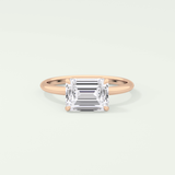 2.0 CT Emerald Cut Solitaire Lab Grown Diamond Engagement Ring 7