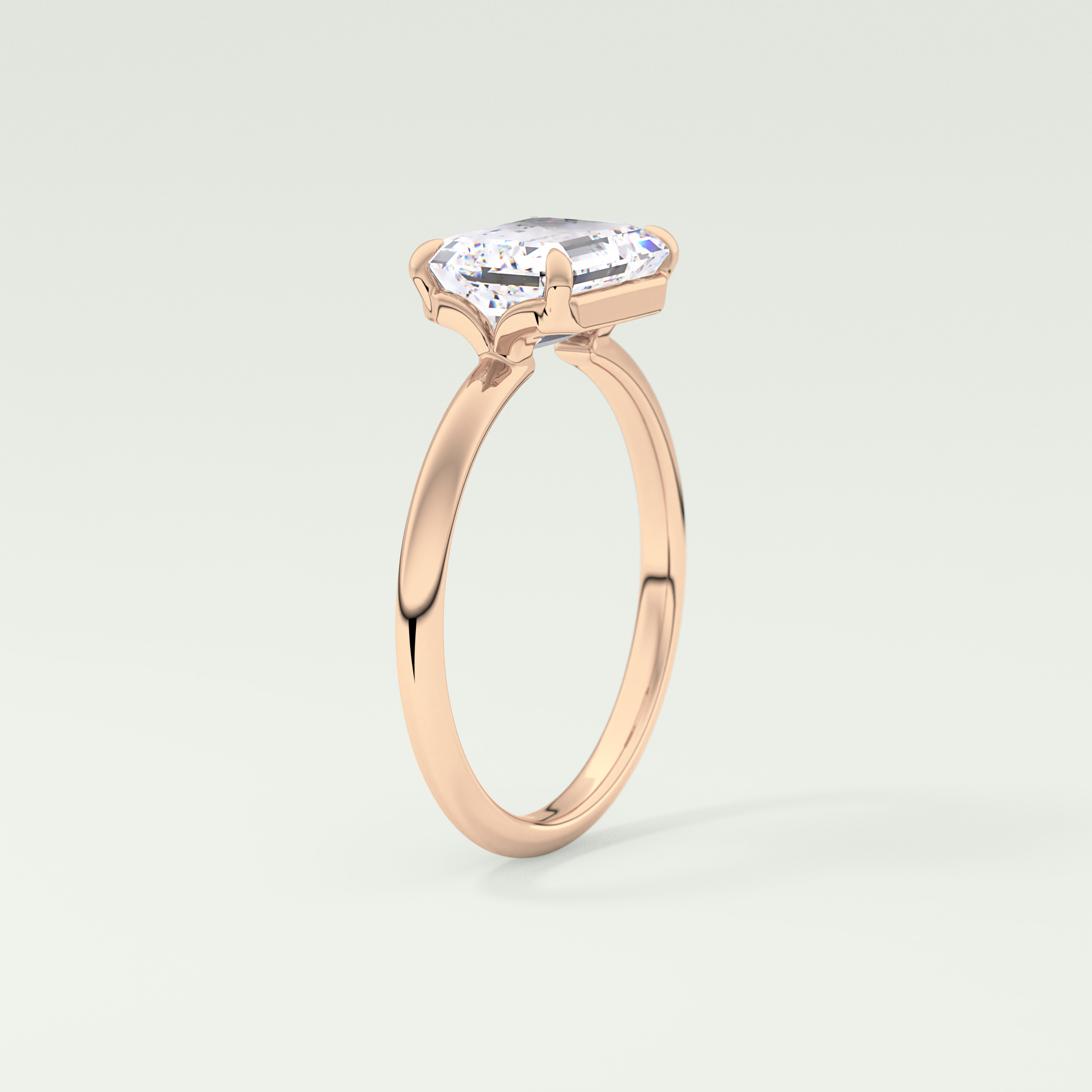 2.0 CT Emerald Cut Solitaire Lab Grown Diamond Engagement Ring 11