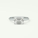 2.0 CT Emerald Cut Solitaire Lab Grown Diamond Engagement Ring 13
