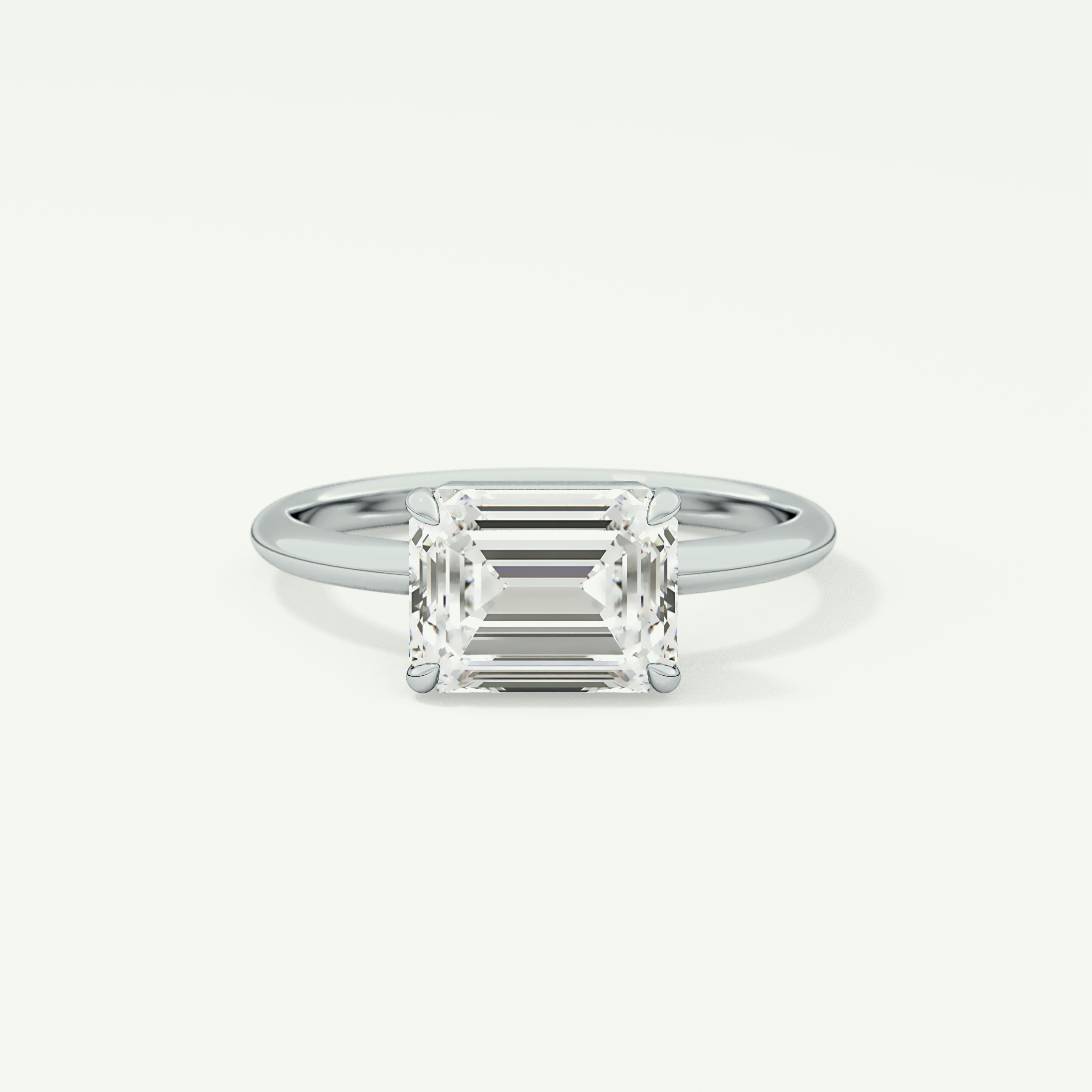 2.0 CT Emerald Cut Solitaire Lab Grown Diamond Engagement Ring 13