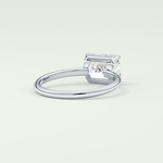 2.0 CT Emerald Cut Solitaire Lab Grown Diamond Engagement Ring 14